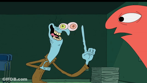 Cartoon Character With Long Neck Screaming GIF