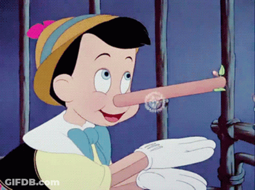 Cartoon Character With Long Nose And Gloves GIF