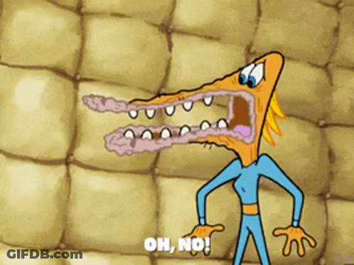 Cartoon Character With Long Nose Saying Oh No GIF