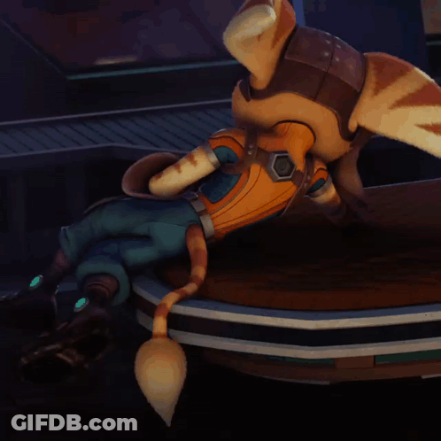 Cartoon Character With Long Tail Lying On Ground GIF