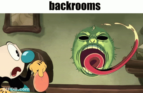 Cartoon Character With Long Tongue Saying Backrooms GIF