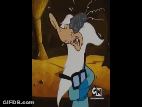 Cartoon Character With Long White Beard In Cave GIF