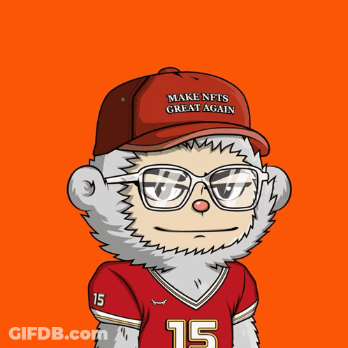 Cartoon Character With Make NFTs Great Again Hat GIF