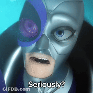 Cartoon Character With Mask Saying Seriously GIF