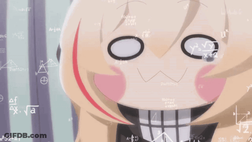 Cartoon Character With Math Equations GIF