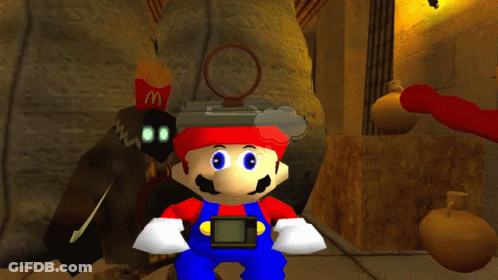 Cartoon Character With McDonald's French Fries On Hat GIF