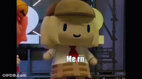 Cartoon Character With Mern On Face GIF