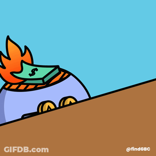 Cartoon Character With Money On Head GIF
