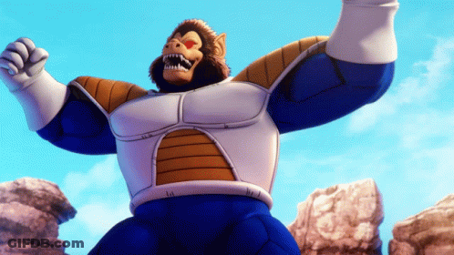 Cartoon Character With Monkey Head And Arms GIF