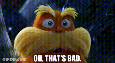 Cartoon Character With Mustache And Beard Saying Oh That's Bad GIF