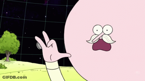 Cartoon Character With Mustache Holding Coin GIF