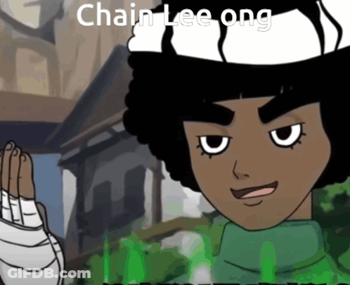 Cartoon Character With Name Chain Lee Ong GIF