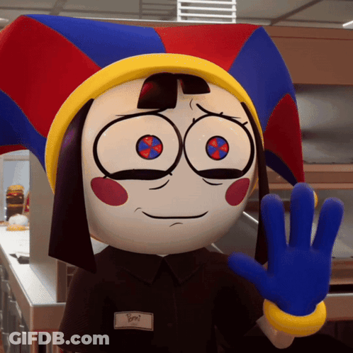 Cartoon Character With Name Tag Saying Jerry GIF
