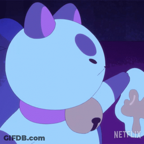 Cartoon Character With Netflix Logo GIF