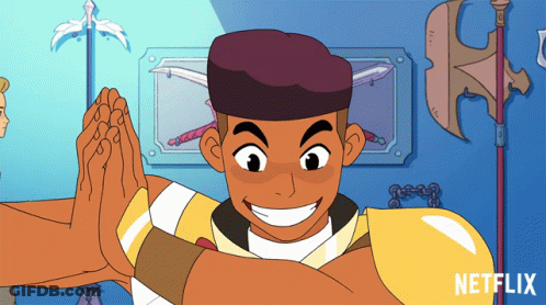 Cartoon Character With Netflix Logo GIF