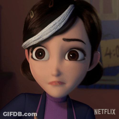 Cartoon Character With Netflix Logo GIF