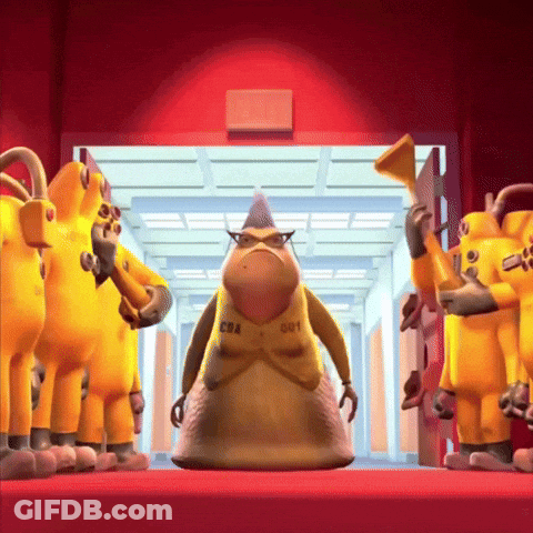 Cartoon Character With Number 001 On Jumpsuit GIF