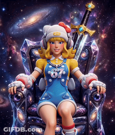 Cartoon Character With Number 67 On Outfit GIF
