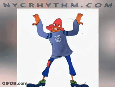 Cartoon Character With NYC Rhythm Website GIF