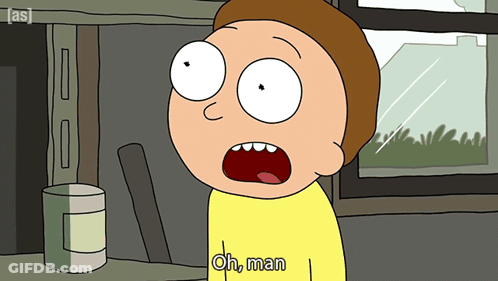 Cartoon Character With Oh Man Shirt GIF