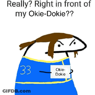 Cartoon Character With Okie-Dokie Sign GIF