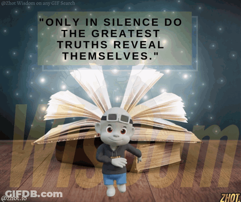 Cartoon Character With Open Book Truths Revealing Themselves GIF
