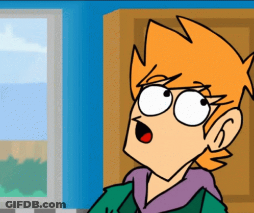 Cartoon Character With Orange Hair Surprised GIF