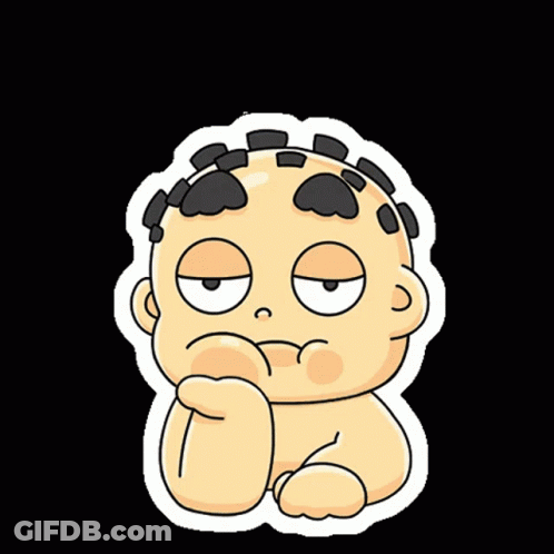 Cartoon Character With Party Horn In Mouth GIF