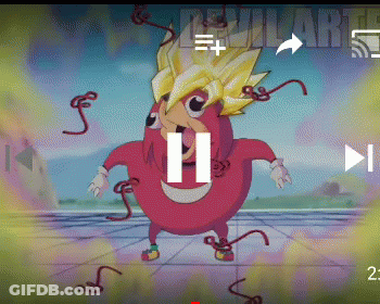 Cartoon Character With Pause Button GIF