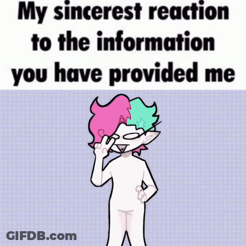 Cartoon Character With Pink And Green Hair Giving Peace Sign GIF