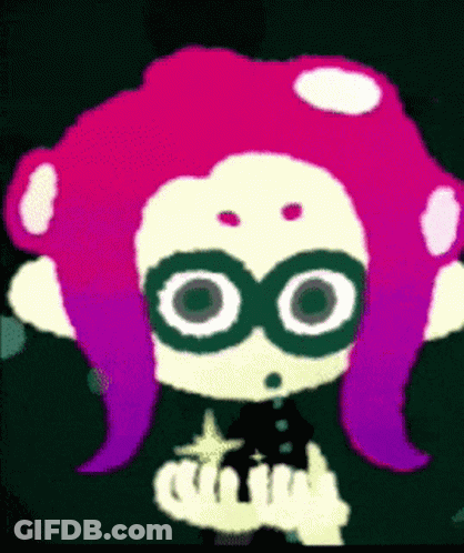 Cartoon Character With Pink And Purple Hair GIF