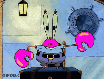 Cartoon Character With Pink Claw And Safe 45 GIF