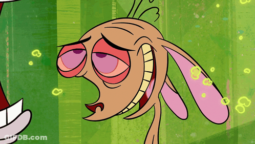 Cartoon Character With Pink Eyes GIF