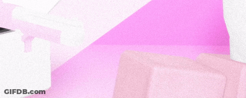 Cartoon Character With Pink Eyes On Pink Background GIF