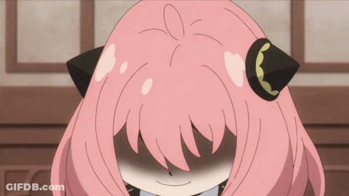 Cartoon Character With Pink Hair And Black Ears GIF
