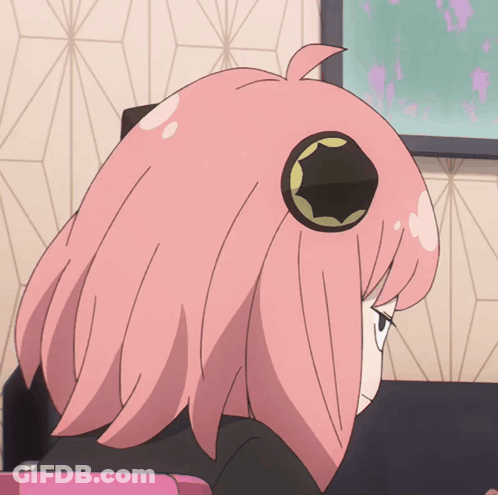 Cartoon Character With Pink Hair And Circle On Head GIF