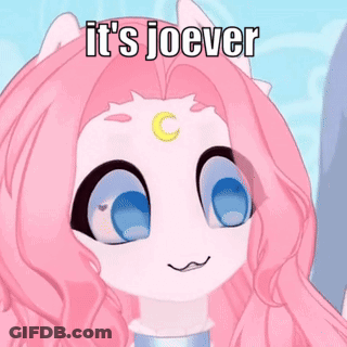 Cartoon Character With Pink Hair And Crescent Moon On Forehead GIF