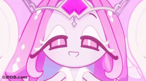 Cartoon Character With Pink Hair And Crown GIF