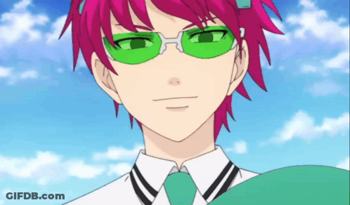 Cartoon Character With Pink Hair And Green Glasses GIF