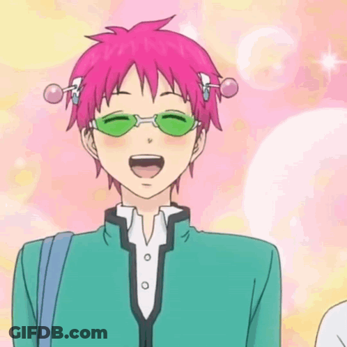 Cartoon Character With Pink Hair And Green Sunglasses GIF