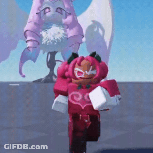 Cartoon Character With Pink Hair And Heart GIF