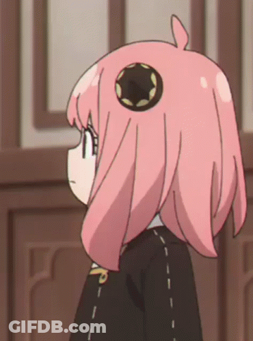 Cartoon Character With Pink Hair And White Eyes Surprised GIF