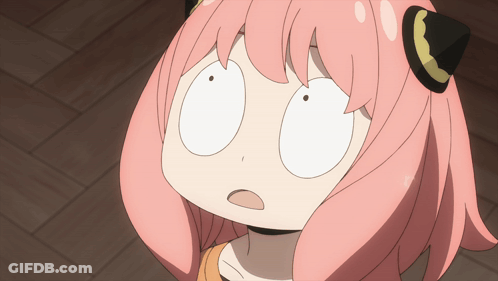 Cartoon Character With Pink Hair Surprised GIF