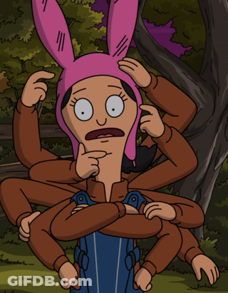 Cartoon Character With Pink Hat And Bunny Ears GIF