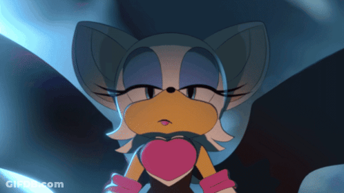 Cartoon Character With Pink Heart On Chest GIF