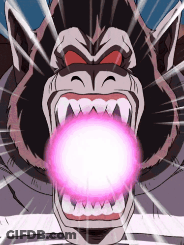 Cartoon Character With Pink Light From Mouth GIF