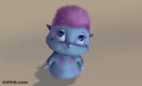 Cartoon Character With Pink Mohawk Waving GIF