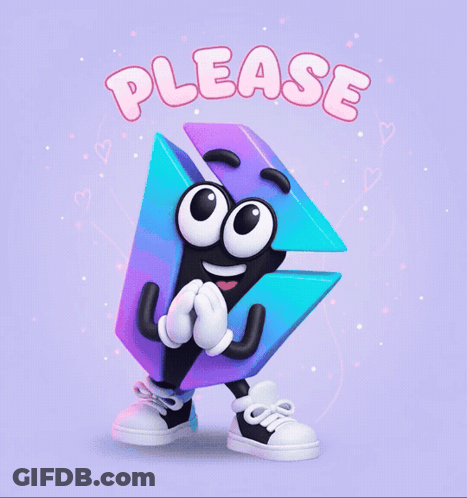 Cartoon Character With Please GIF