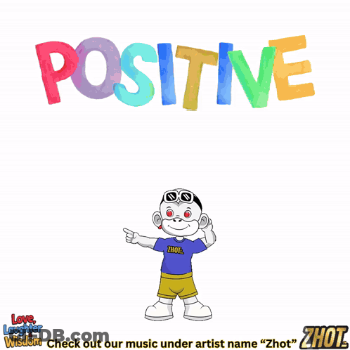 Cartoon Character With Positive Sign GIF