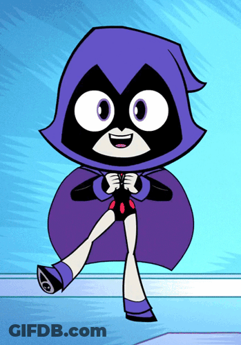 Cartoon Character With Purple Cape And Black Mask GIF